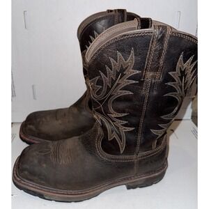 Ariat Workhog Comp Toe Boot Bruin Brown Mens Size 10D